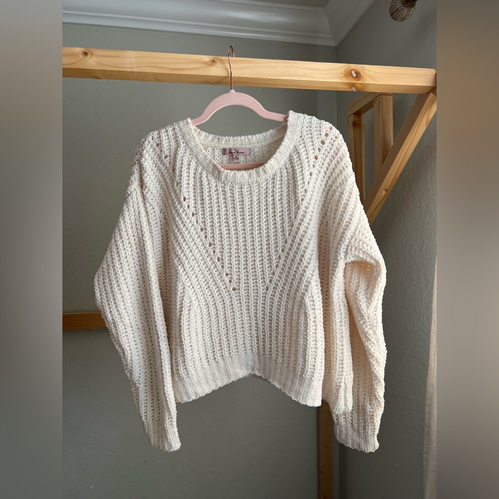 Love Tree Cream Soft Knit Sweater Women’s Size Medium